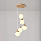 Suspension en verre opalin à longueur réglable