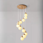 Suspension en verre opalin à longueur réglable