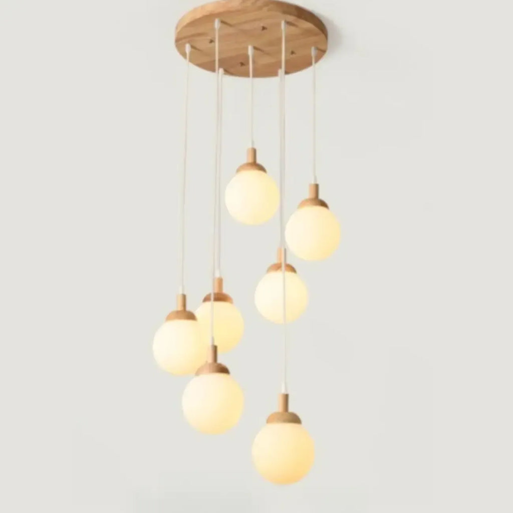 Suspension en verre opalin à longueur réglable