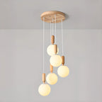Suspension en verre opalin à longueur réglable