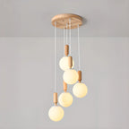 Suspension en verre opalin à longueur réglable