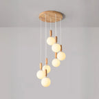 Suspension en verre opalin à longueur réglable