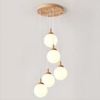 Suspension en verre opalin à longueur réglable