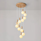 Suspension en verre opalin à longueur réglable