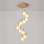 Suspension en verre opalin à longueur réglable