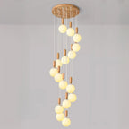 Suspension en verre opalin à longueur réglable