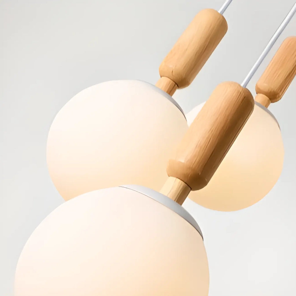 Suspension en verre opalin à longueur réglable
