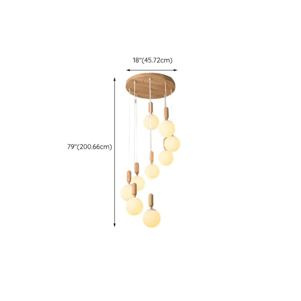 Suspension en verre opalin à longueur réglable
