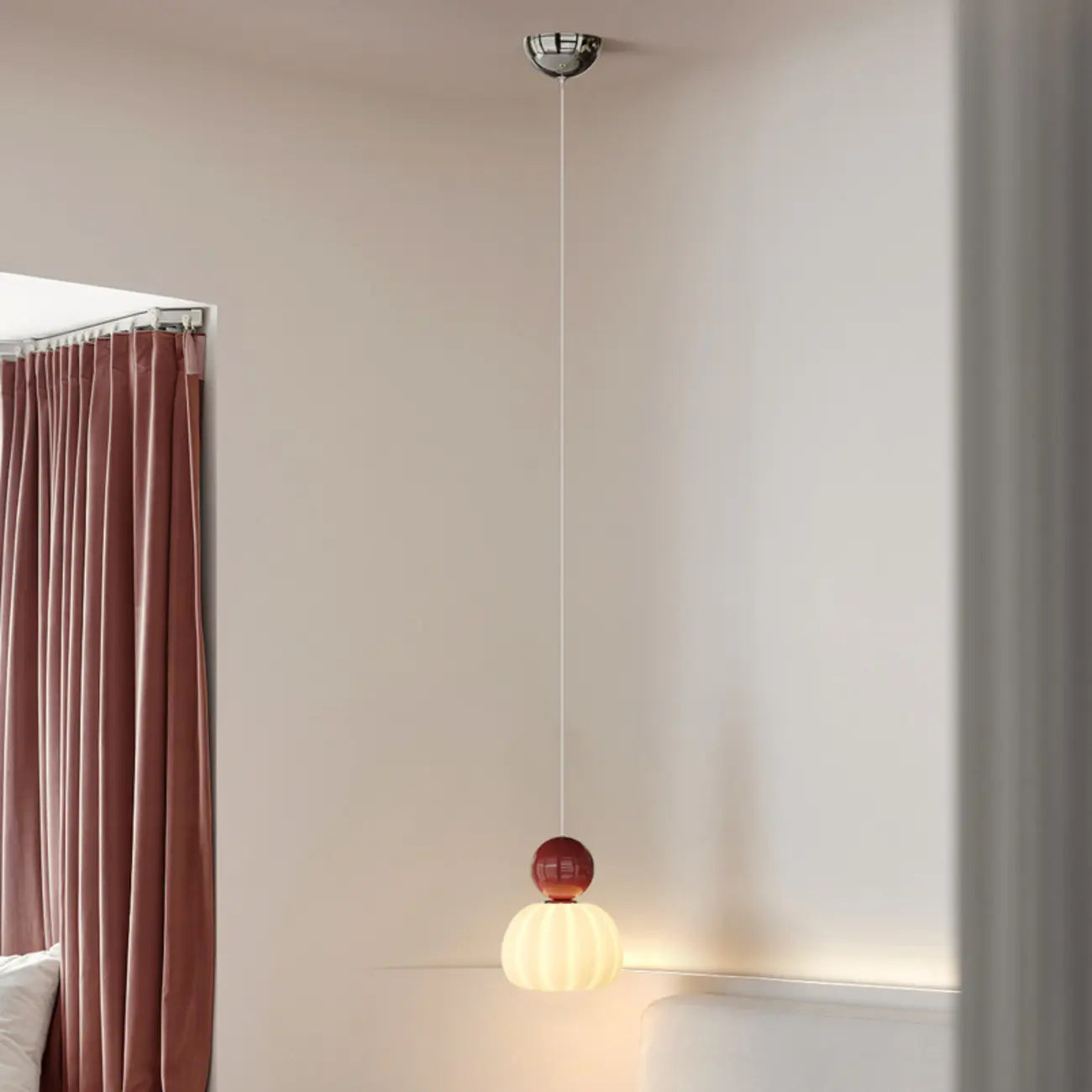 Suspension crème en format mini pour chambre à coucher