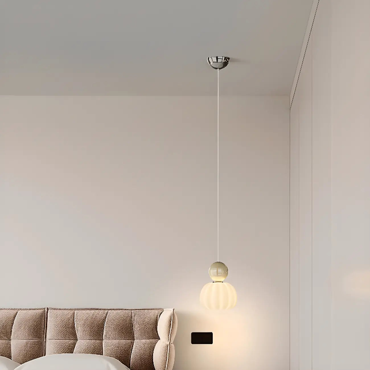Suspension crème en format mini pour chambre à coucher