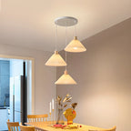 Suspension de cuisine moderne en tissu plissé beige