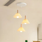 Suspension de cuisine moderne en tissu plissé beige