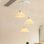 Suspension de cuisine moderne en tissu plissé beige