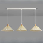 Suspension de cuisine moderne en tissu plissé beige