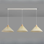 Suspension de cuisine moderne en tissu plissé beige