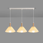 Suspension de cuisine moderne en tissu plissé beige