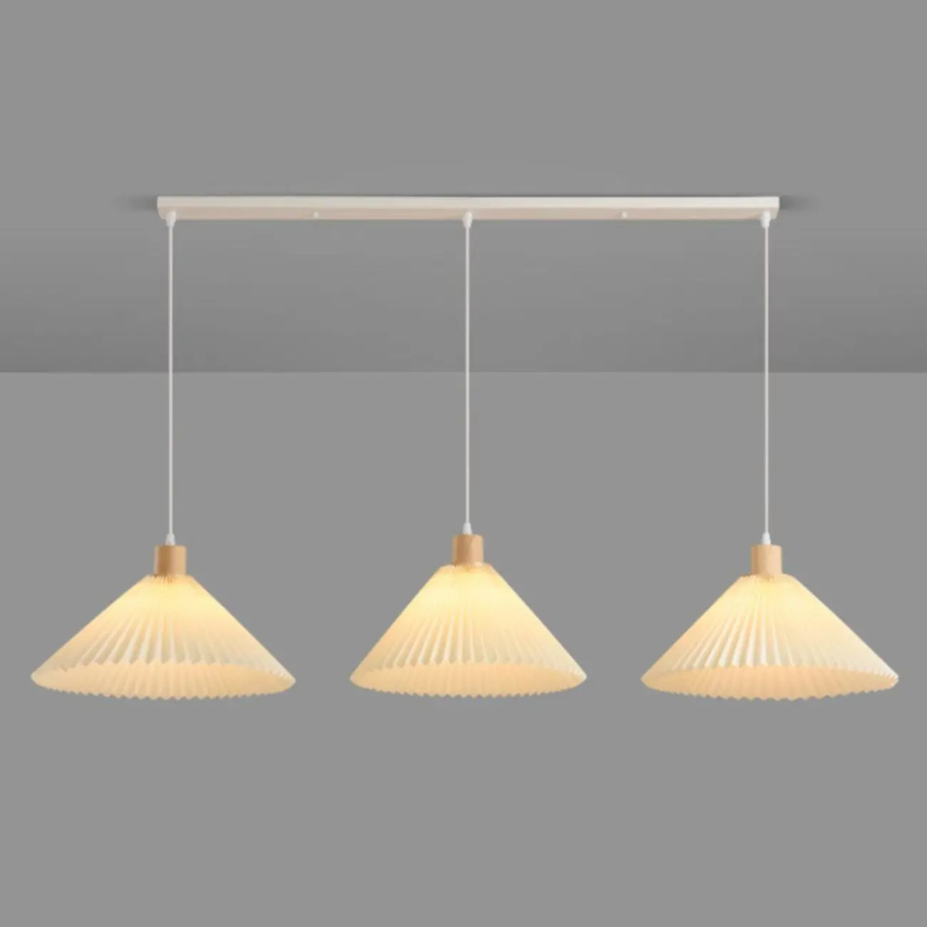 Suspension de cuisine moderne en tissu plissé beige