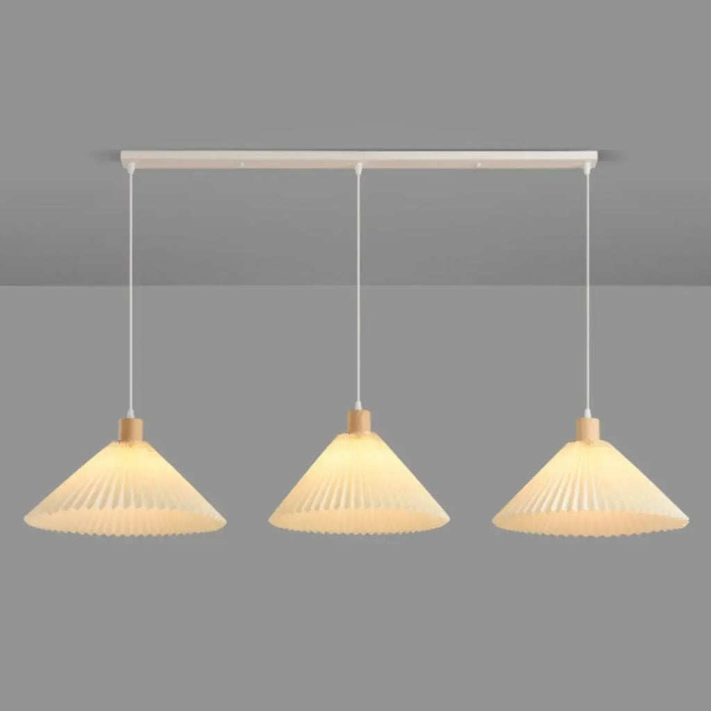 Suspension de cuisine moderne en tissu plissé beige