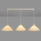 Suspension de cuisine moderne en tissu plissé beige