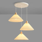 Suspension de cuisine moderne en tissu plissé beige