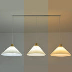 Suspension de cuisine moderne en tissu plissé beige