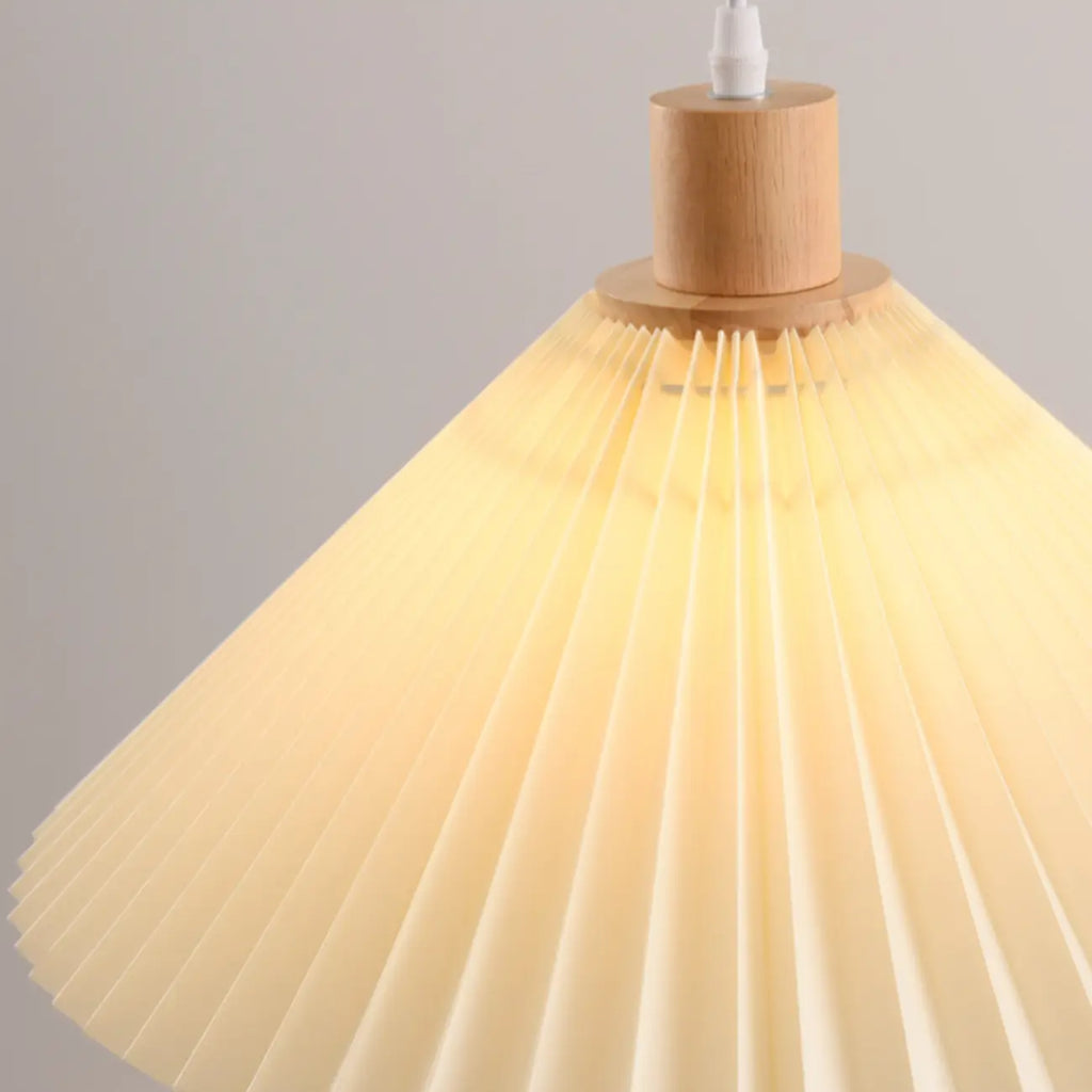 Suspension de cuisine moderne en tissu plissé beige