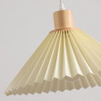 Suspension de cuisine moderne en tissu plissé beige