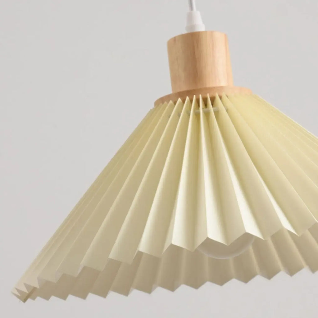 Suspension de cuisine moderne en tissu plissé beige