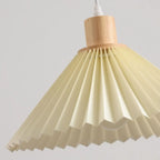Suspension de cuisine moderne en tissu plissé beige