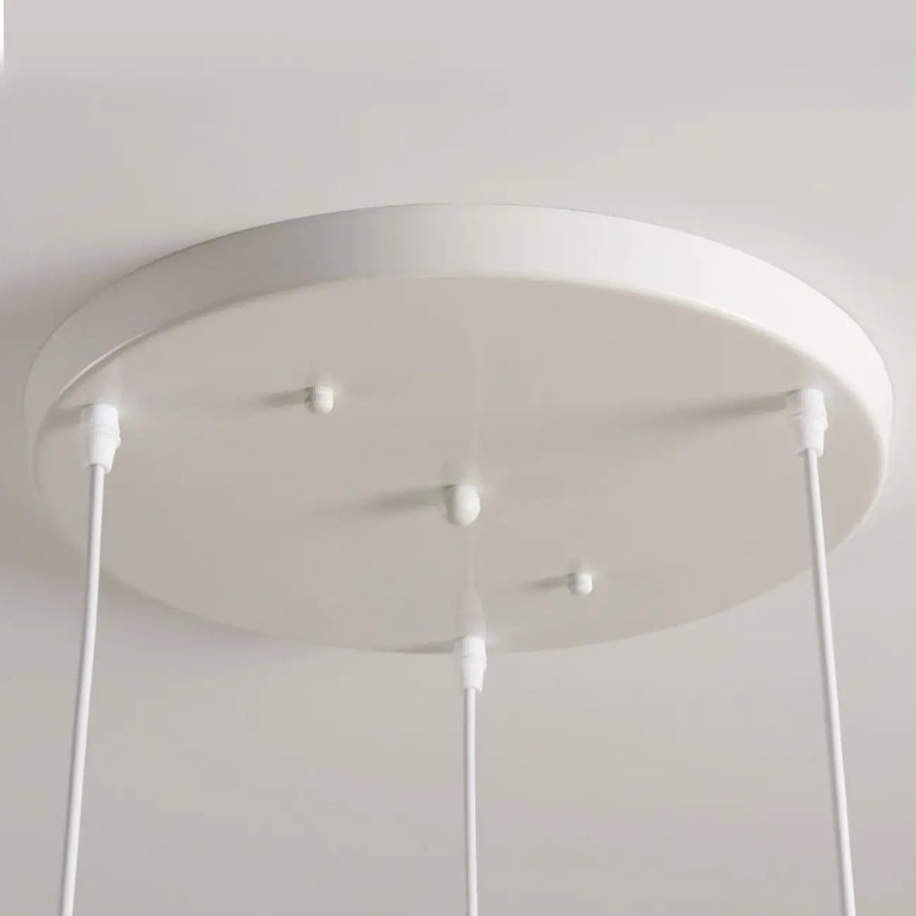 Suspension de cuisine moderne en tissu plissé beige