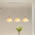 Suspension de cuisine moderne en tissu plissé beige