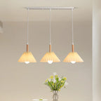 Suspension de cuisine moderne en tissu plissé beige