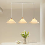 Suspension de cuisine moderne en tissu plissé beige