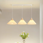 Suspension de cuisine moderne en tissu plissé beige