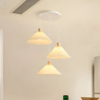Suspension de cuisine moderne en tissu plissé beige