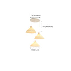 Suspension de cuisine moderne en tissu plissé beige