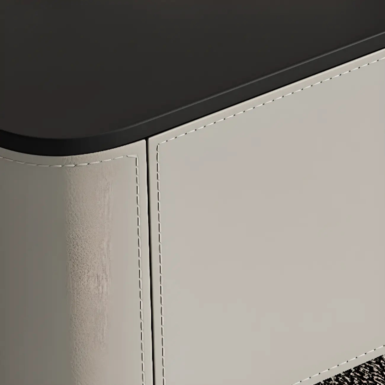 Table basse carrée noire moderne avec tiroirs pour salon