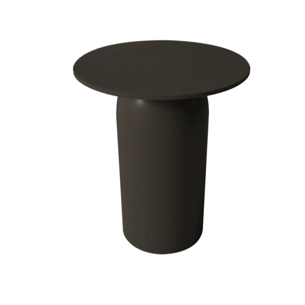 Table basse ronde minimaliste blanche avec plateau en pierre