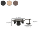 Table basse ronde moderne en verre avec piédestal