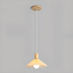 Suspension plissée beige moderne pour salle à manger
