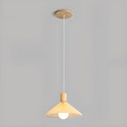 Suspension plissée beige moderne pour salle à manger