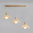 Suspension plissée beige moderne pour salle à manger