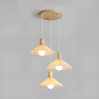 Suspension plissée beige moderne pour salle à manger
