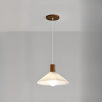 Suspension plissée beige moderne pour salle à manger