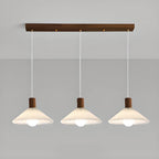 Suspension plissée beige moderne pour salle à manger