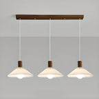 Suspension plissée beige moderne pour salle à manger