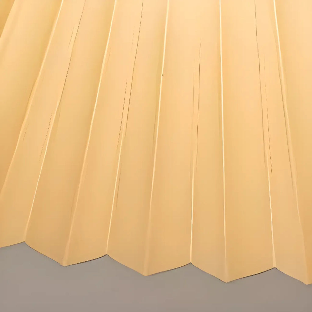 Suspension plissée beige moderne pour salle à manger