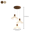 Suspension plissée beige moderne pour salle à manger