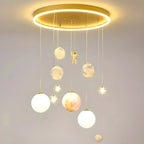 Suspension lumineuse Glam LED Planet à 7 lumières pour chambre d'enfant