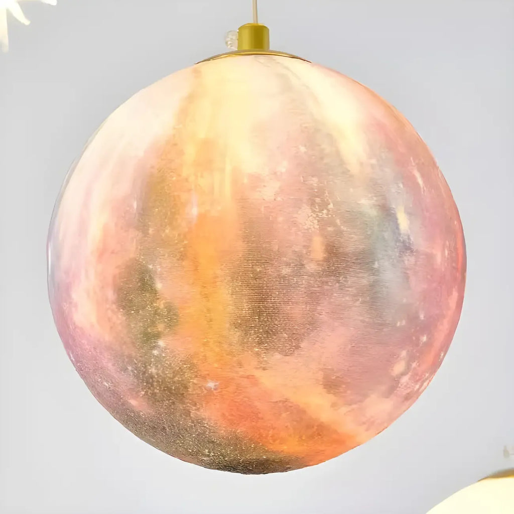 Suspension lumineuse Glam LED Planet à 7 lumières pour chambre d'enfant